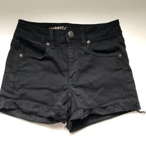 Black American Eagle denim shorts